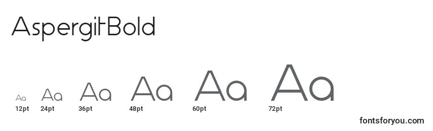 Размеры шрифта AspergitBold