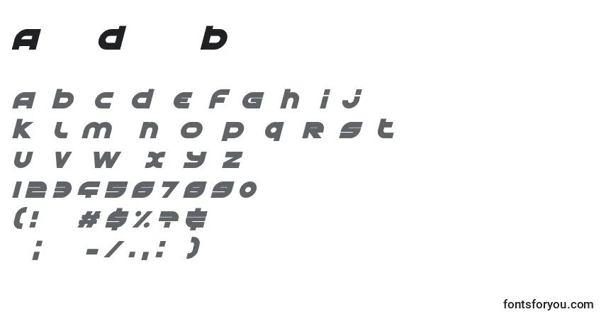 Schriftart AstralDelightBlack – Alphabet, Zahlen, spezielle Symbole