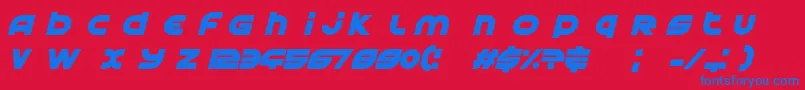 Czcionka AstralDelightBlack – niebieskie czcionki na czerwonym tle