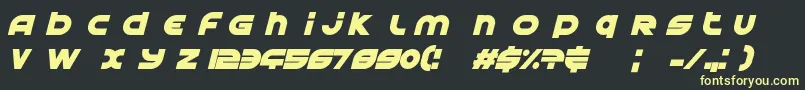 フォントAstralDelightBlack – 黒い背景に黄色の文字