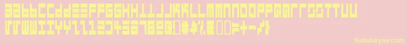 Police EppsEvansNarrowBlack – polices jaunes sur fond rose