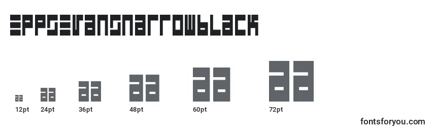 EppsEvansNarrowBlack Font Sizes