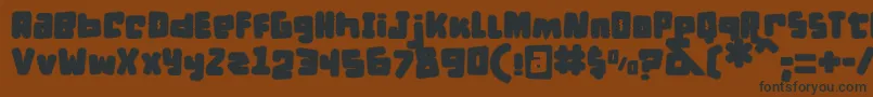 Шрифт DPuntillasFTiptoesSquid – чёрные шрифты на коричневом фоне