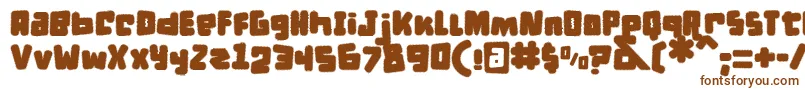 Шрифт DPuntillasFTiptoesSquid – коричневые шрифты на белом фоне