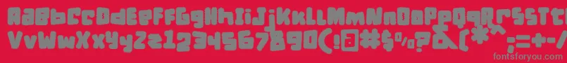 DPuntillasFTiptoesSquid Font – Gray Fonts on Red Background