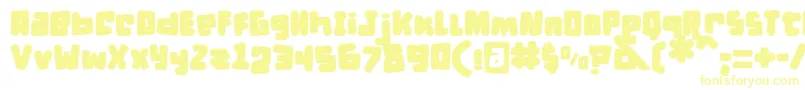 Шрифт DPuntillasFTiptoesSquid – жёлтые шрифты