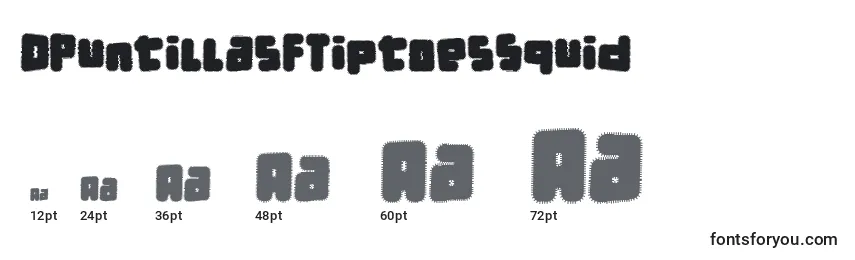 DPuntillasFTiptoesSquid Font Sizes