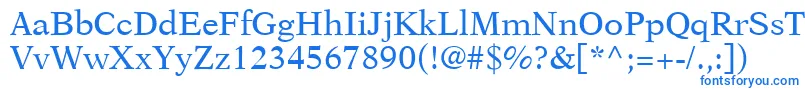 フォントOrchidSsi – 白い背景に青い文字