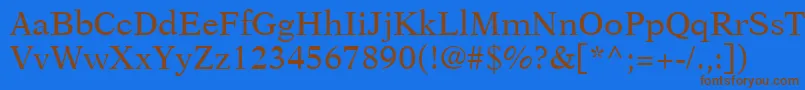 Шрифт OrchidSsi – коричневые шрифты на синем фоне