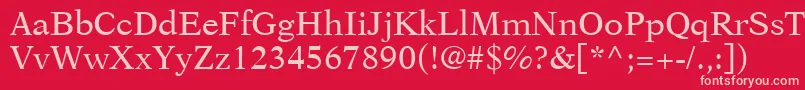 OrchidSsi-Schriftart – Rosa Schriften auf rotem Hintergrund
