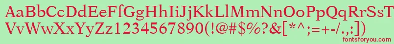 Шрифт OrchidSsi – красные шрифты на зелёном фоне