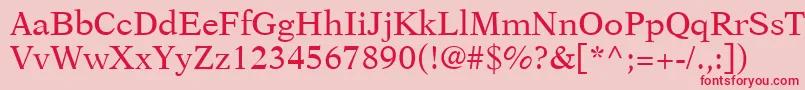 OrchidSsi Font – Red Fonts on Pink Background