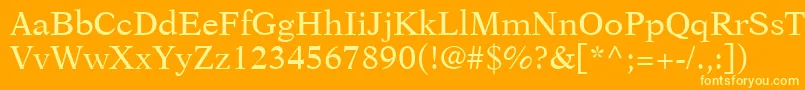 OrchidSsi Font – Yellow Fonts on Orange Background