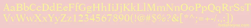 Шрифт OrchidSsi – жёлтые шрифты на розовом фоне