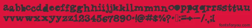 Tanyasmarkerfont Font – Black Fonts on Red Background