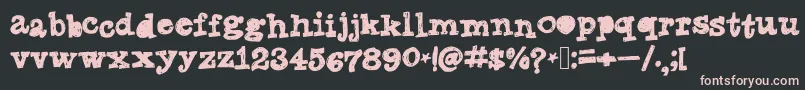 Tanyasmarkerfont Font – Pink Fonts on Black Background