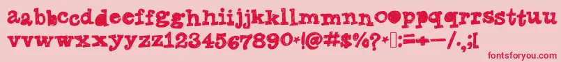 Tanyasmarkerfont Font – Red Fonts on Pink Background