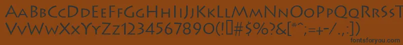 Leetoscanini3Lightsh Font – Black Fonts on Brown Background