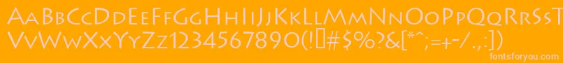 Шрифт Leetoscanini3Lightsh – розовые шрифты на оранжевом фоне