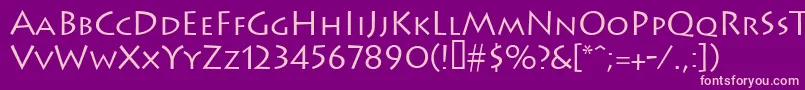 Leetoscanini3Lightsh Font – Pink Fonts on Purple Background