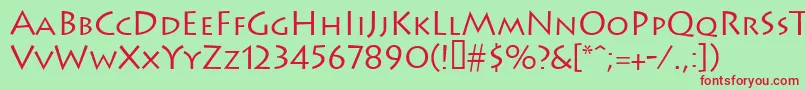 Leetoscanini3Lightsh Font – Red Fonts on Green Background