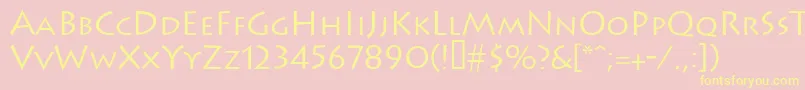 En savoir plus sur la police Leetoscanini3Lightsh Police Leetoscanini3Lightsh – polices jaunes sur fond rose