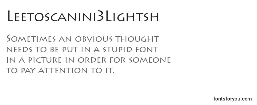 Review of the Leetoscanini3Lightsh Font