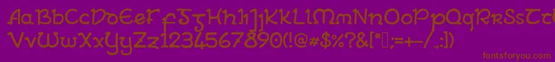 ArielInsular Font – Brown Fonts on Purple Background