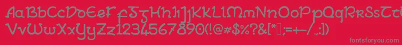 ArielInsular Font – Gray Fonts on Red Background