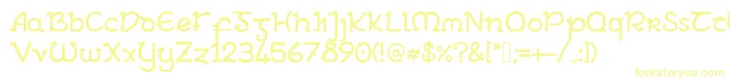 ArielInsular Font – Yellow Fonts on White Background