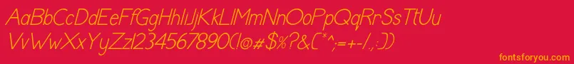 ShaunaItalic Font – Orange Fonts on Red Background