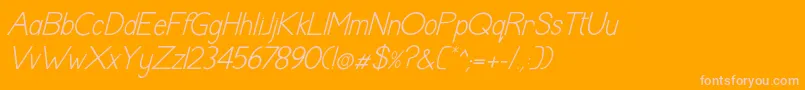 ShaunaItalic-Schriftart – Rosa Schriften auf orangefarbenem Hintergrund