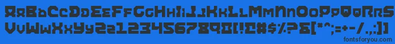 フォントAiracobra – 黒い文字の青い背景
