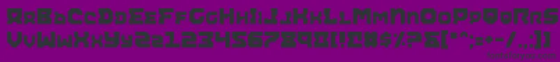 Airacobra-fontti – mustat fontit violetilla taustalla