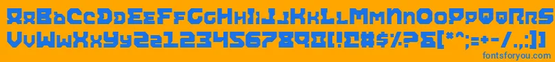 フォントAiracobra – オレンジの背景に青い文字