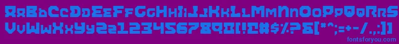 フォントAiracobra – 紫色の背景に青い文字