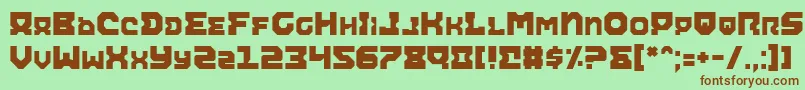 Airacobra Font – Brown Fonts on Green Background