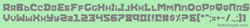 フォントAiracobra – 緑の背景に灰色の文字