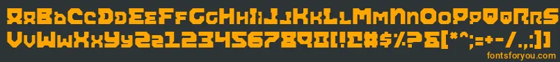 フォントAiracobra – 黒い背景にオレンジの文字