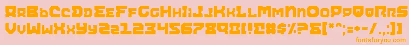 Airacobra Font – Orange Fonts on Pink Background