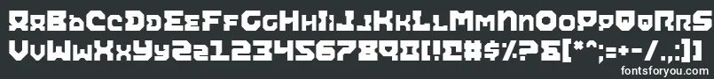 Шрифт Airacobra – белые шрифты на чёрном фоне