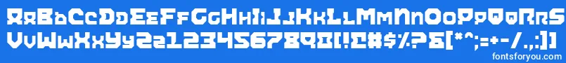 フォントAiracobra – 青い背景に白い文字