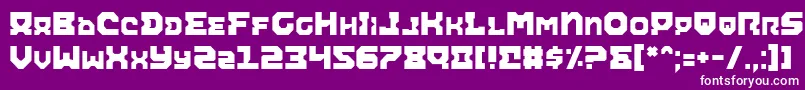 フォントAiracobra – 紫の背景に白い文字