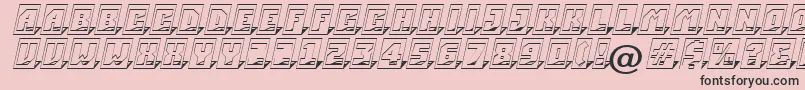 ASimplercm3Dsh Font – Black Fonts on Pink Background
