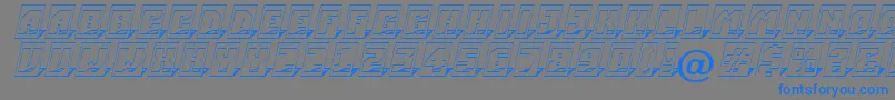 ASimplercm3Dsh Font – Blue Fonts on Gray Background