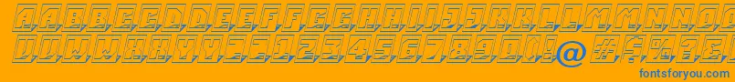 ASimplercm3Dsh Font – Blue Fonts on Orange Background