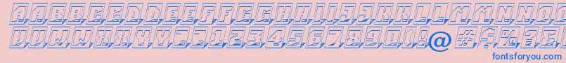 ASimplercm3Dsh Font – Blue Fonts on Pink Background