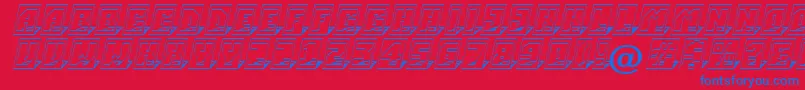 ASimplercm3Dsh Font – Blue Fonts on Red Background