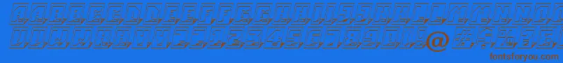 ASimplercm3Dsh Font – Brown Fonts on Blue Background