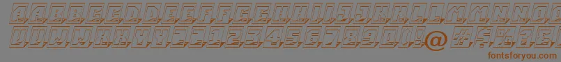 ASimplercm3Dsh Font – Brown Fonts on Gray Background
